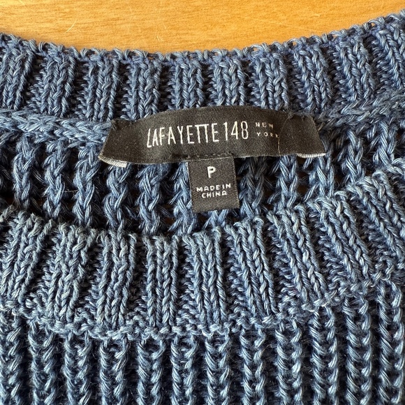 LAFAYETTE 148 NY HEMP SWEATER OPEN KNIT BREATHABLE LUXURY MINIMALIST MODERN S - Picture 9 of 11